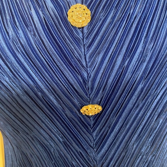 Neiman Marcus Womens Vintage Blue Stretchy Evening Top - Picture 9 of 9